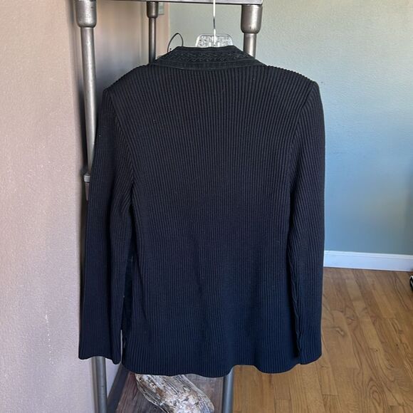 Nygard Collections Vintage Suede Leather Black Button Front Jacket Size Medium - Picture 5 of 5